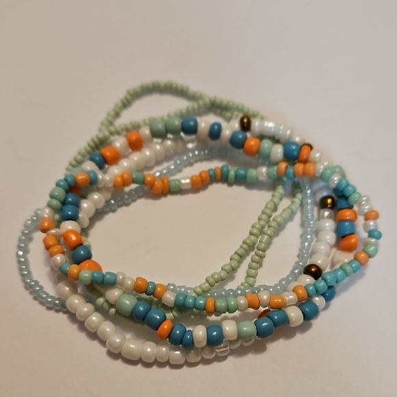 Twenty+ Piece Bundle Of Multicolor Seed Bead Bracelets - Picture 2 of 4